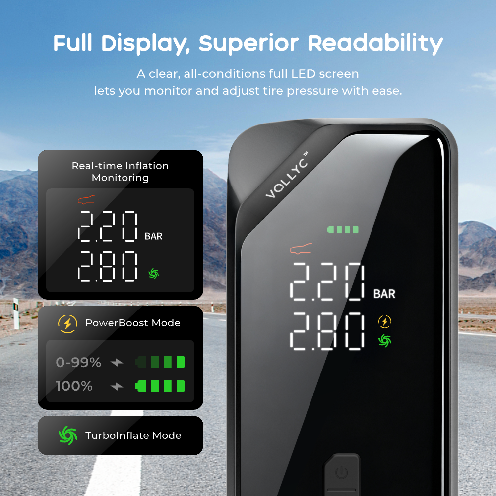 VOLLYC × Dreammodernbuy EVO TIRE PUMP 150 - High-capacity 150 PSI multi-functional tire pump