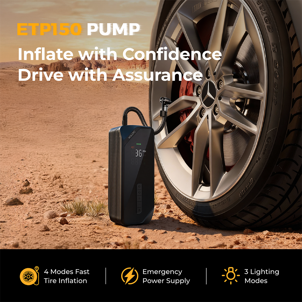 VOLLYC × Dreammodernbuy EVO TIRE PUMP 150 - High-capacity 150 PSI multi-functional tire pump