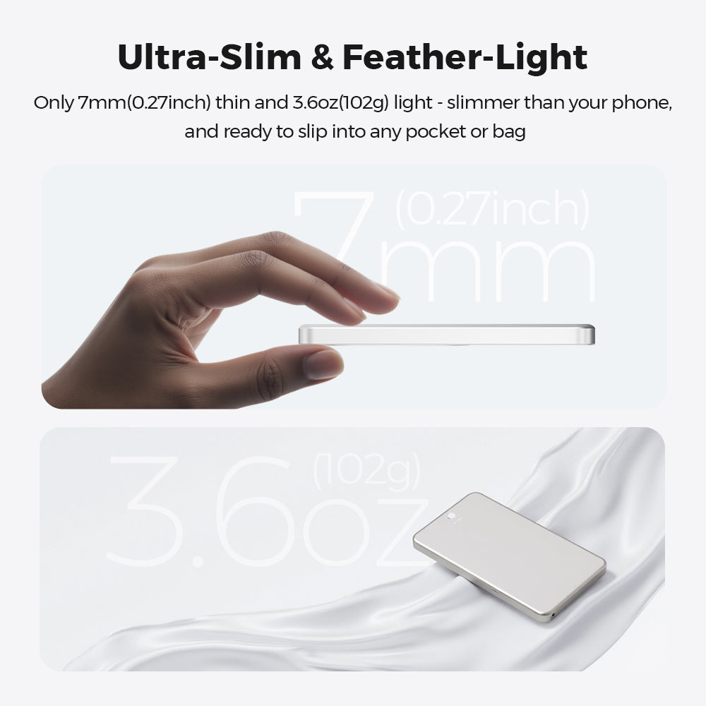 Zero Power Metal 5000-  World's Thinnest Power Bank
