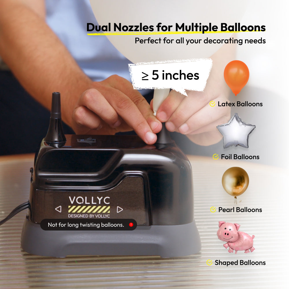 Dreammodernbuy × VOLLYC EVO BALLOON PUMP - Electric Balloon Pump with Dual Nozzle & Tie Tool