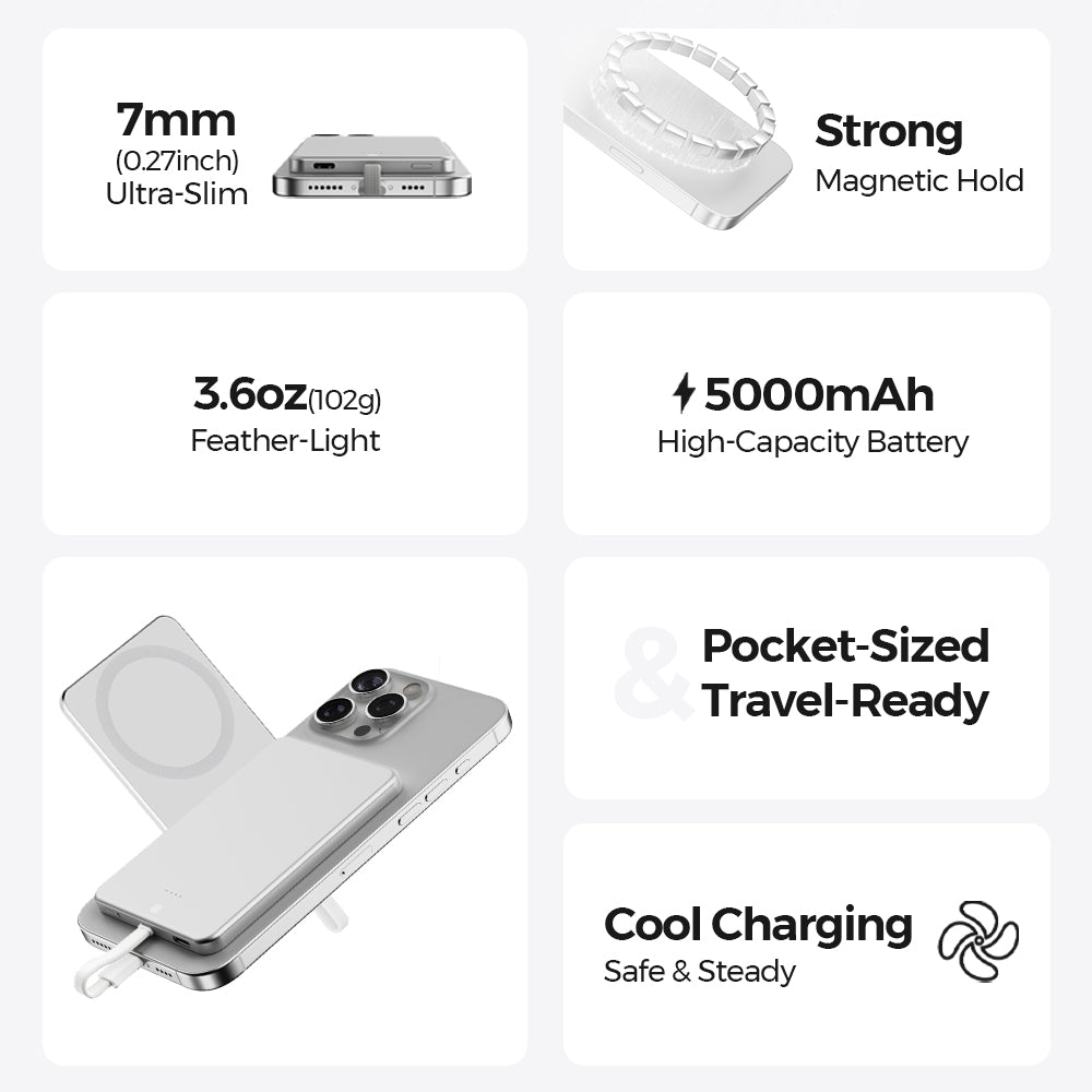 Zero Power Metal 5000-  World's Thinnest Power Bank