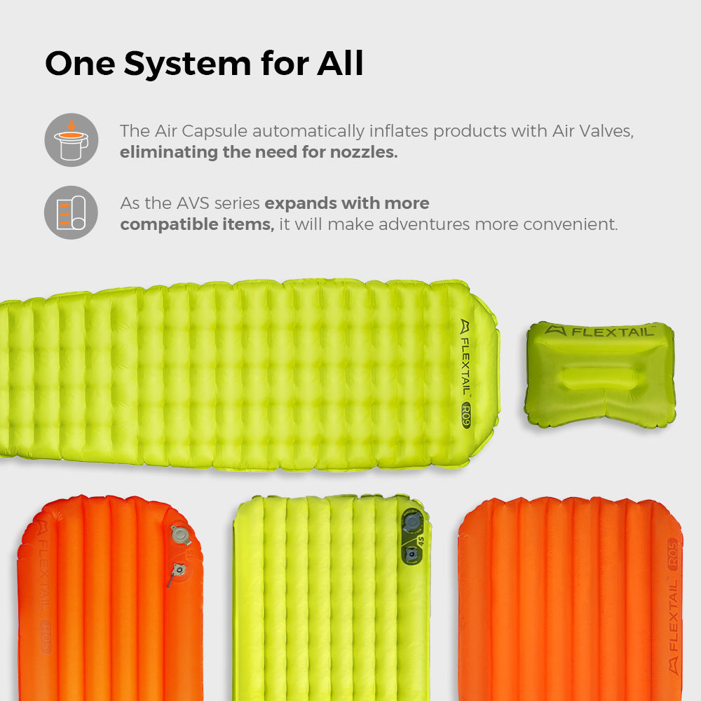 Tiny Sleeping Pad R09 AVS-World's Lightest 9.4 R-value Sleeping Pad with Automatic Inflation