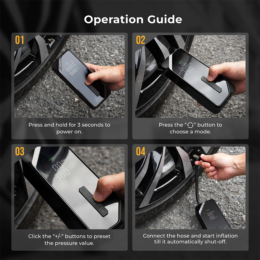 VOLLYC × Dreammodernbuy EVO TIRE PUMP 150 - High-capacity 150 PSI multi-functional tire pump