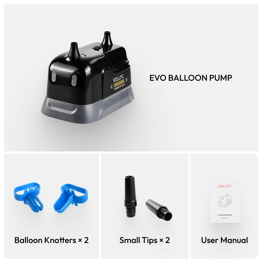 Dreammodernbuy × VOLLYC EVO BALLOON PUMP - Electric Balloon Pump with Dual Nozzle & Tie Tool