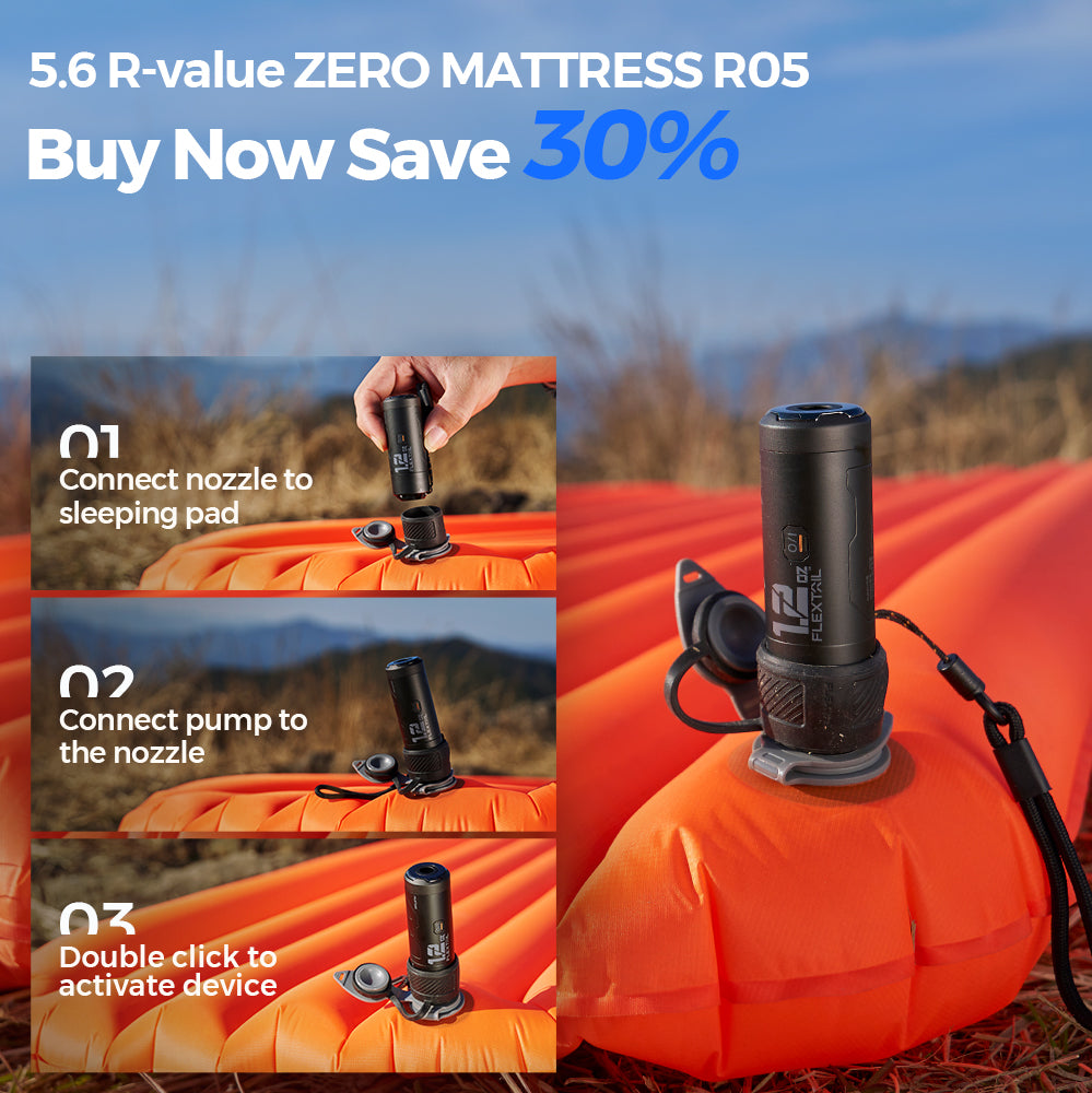 ZERO PUMP - World's Smallest Pump for Sleeping Pads