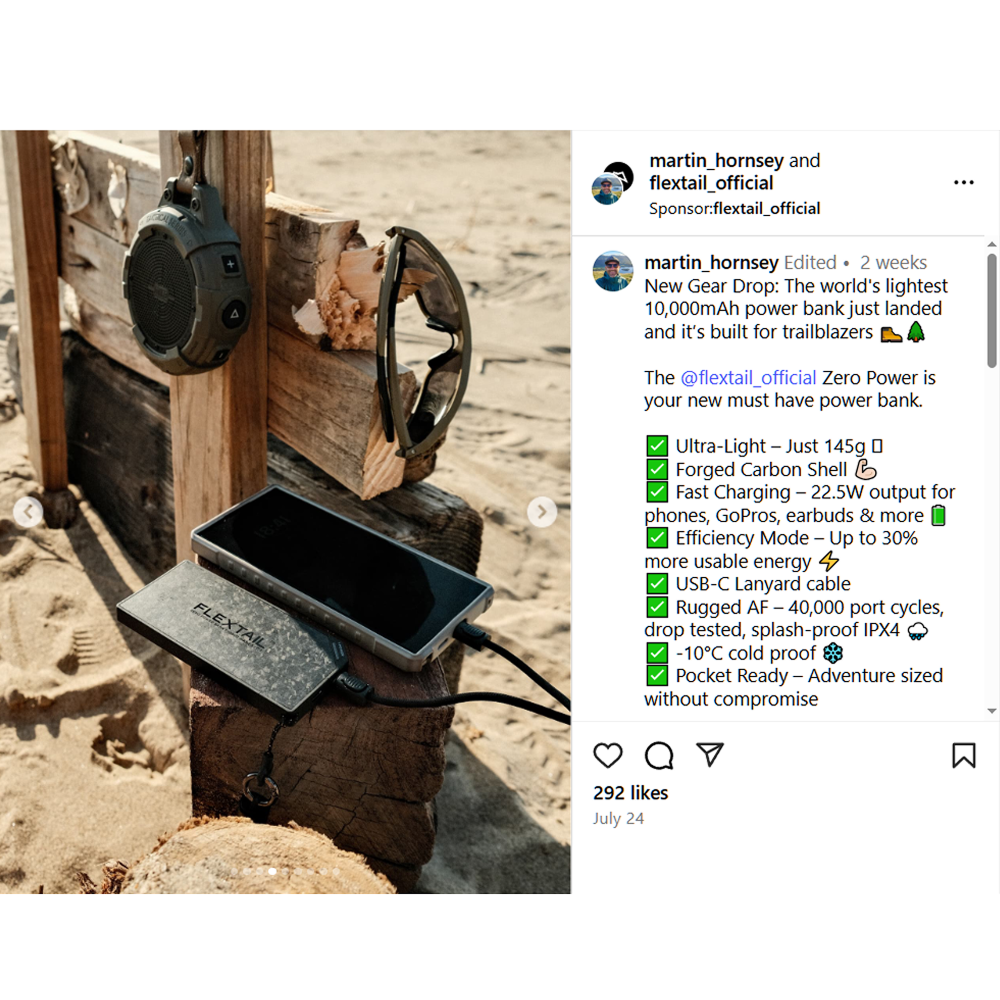 ZERO POWER 10,000C - The World's Lightest & Thinnest 10,000mAh Power Bank