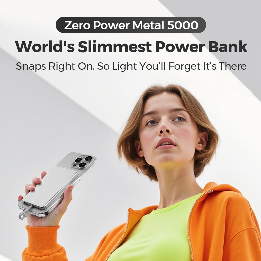 Zero Power Metal 5000-  World's Thinnest Power Bank