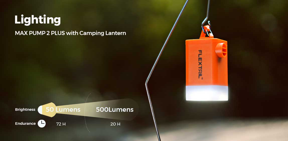 MAX PUMP 2 PLUS  Rechargeable Air Pump with Camping Lantern