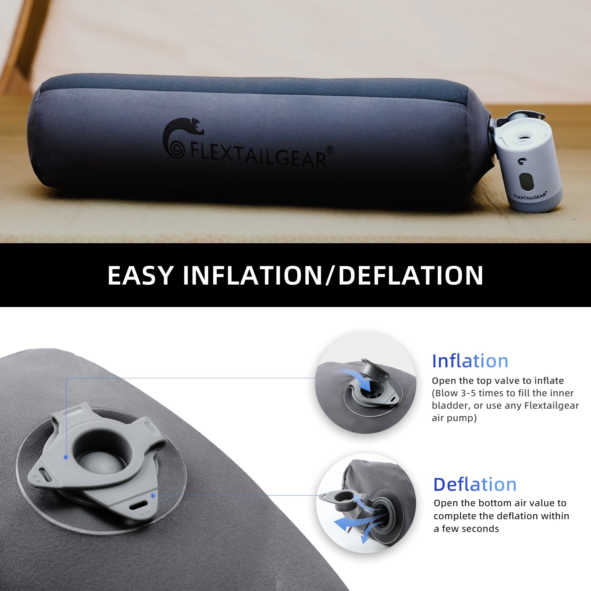 ZERO PILLOW-B Shape Inflatable Camping Air Pillow - Dreammodernbuy